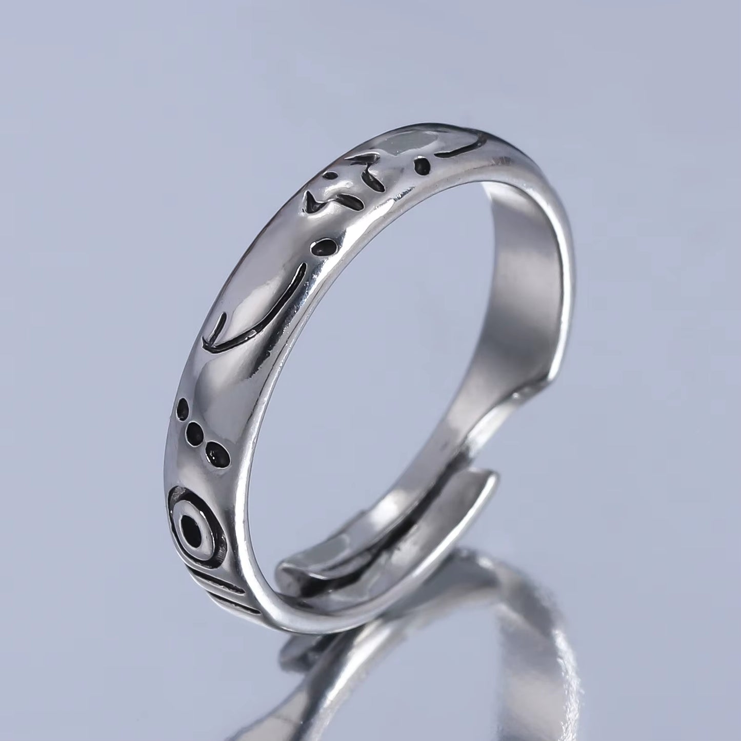 Anime Jujutsu Kaisen Yuta Okkotsu Rings Cosplay Props Men Women Couple Lover Ring Jewelry Accessories Gifts