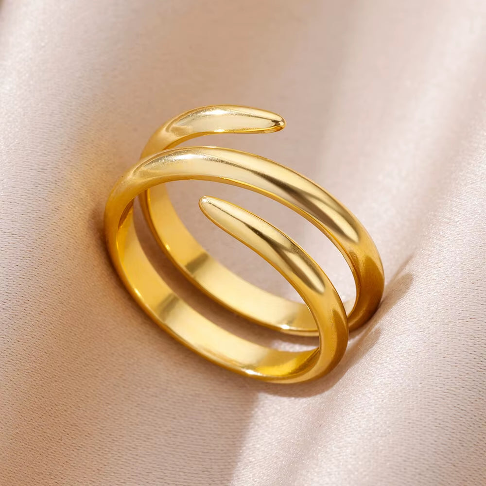 316L Stainless Steel Rings for Women Gold Color Never Fade Luxury Classic Rings Wedding Couple Rings Jewelry Free Shipping