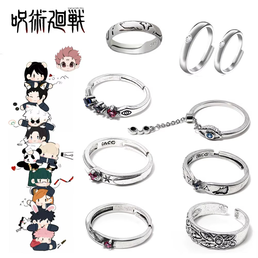 Anime Jujutsu Kaisen Yuta Okkotsu Rings Cosplay Props Men Women Couple Lover Ring Jewelry Accessories Gifts