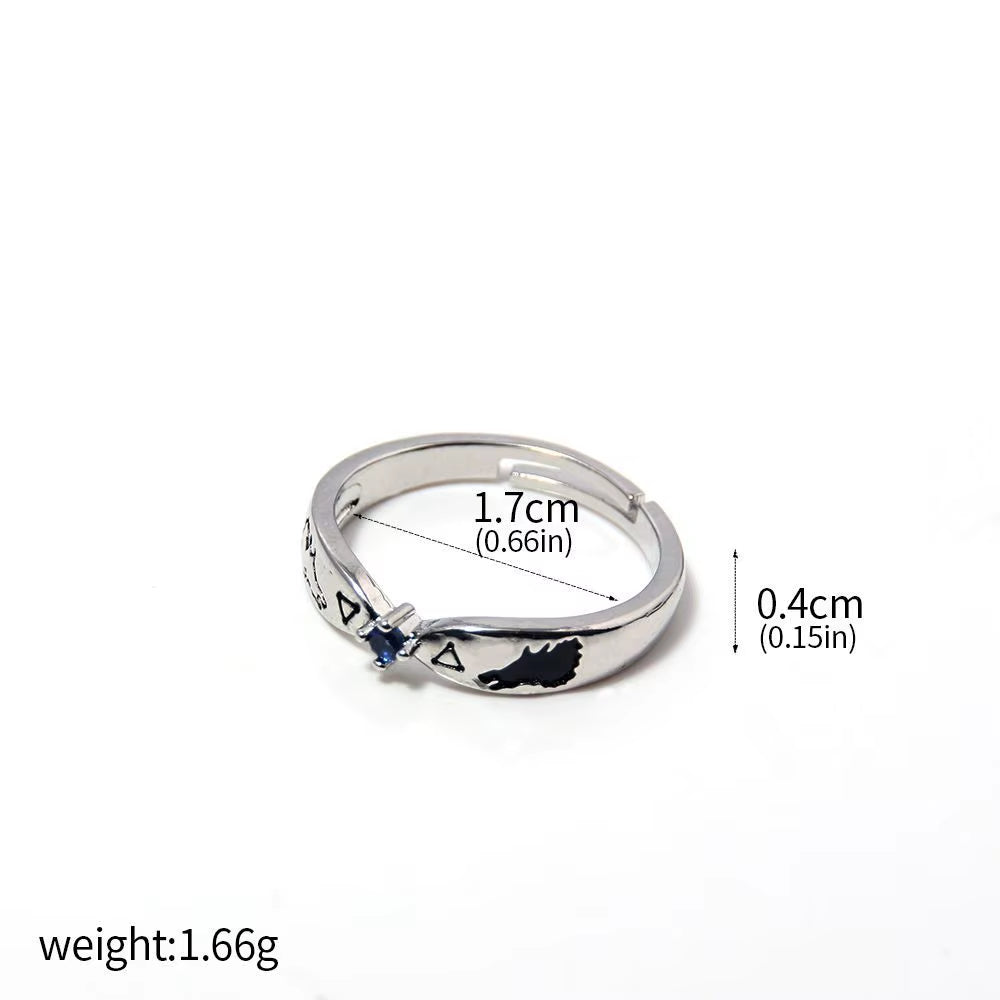 Anime Jujutsu Kaisen Yuta Okkotsu Rings Cosplay Props Men Women Couple Lover Ring Jewelry Accessories Gifts