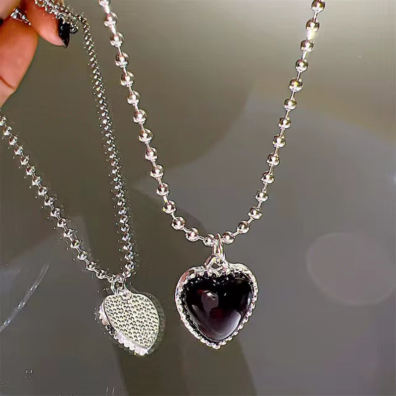 Star Zircon Pendant Necklace for Women Luxury Sweet Cool Girl Punk Heart Clavicle Chain New Fashion Jewelry Party Gift